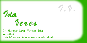 ida veres business card